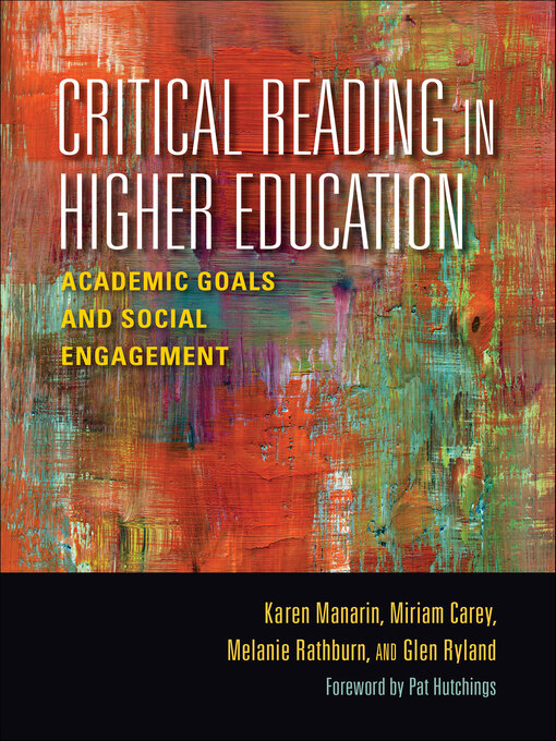 Title details for Critical Reading in Higher Education by Karen Manarin - Available